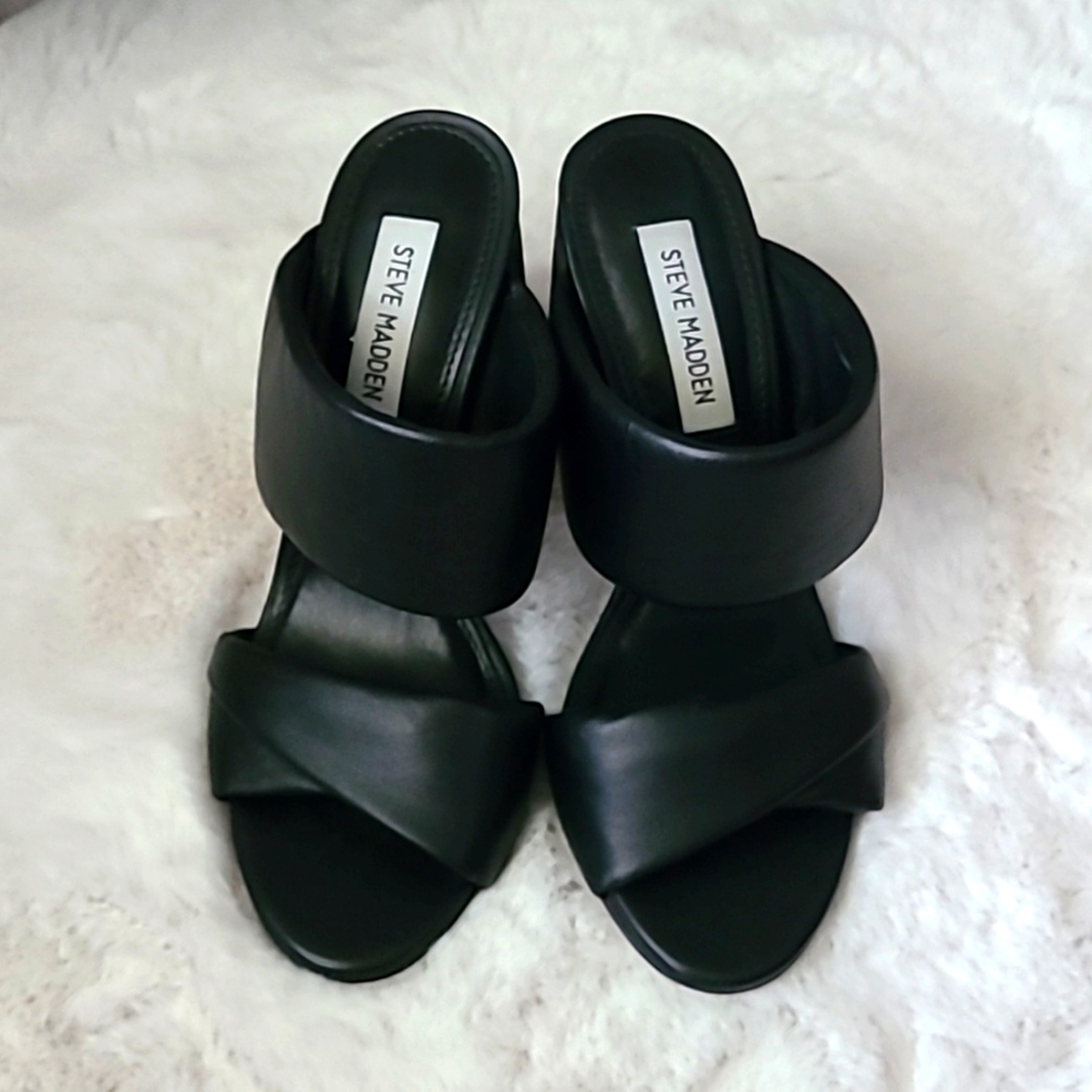 Steve Madden Leather Block Heels